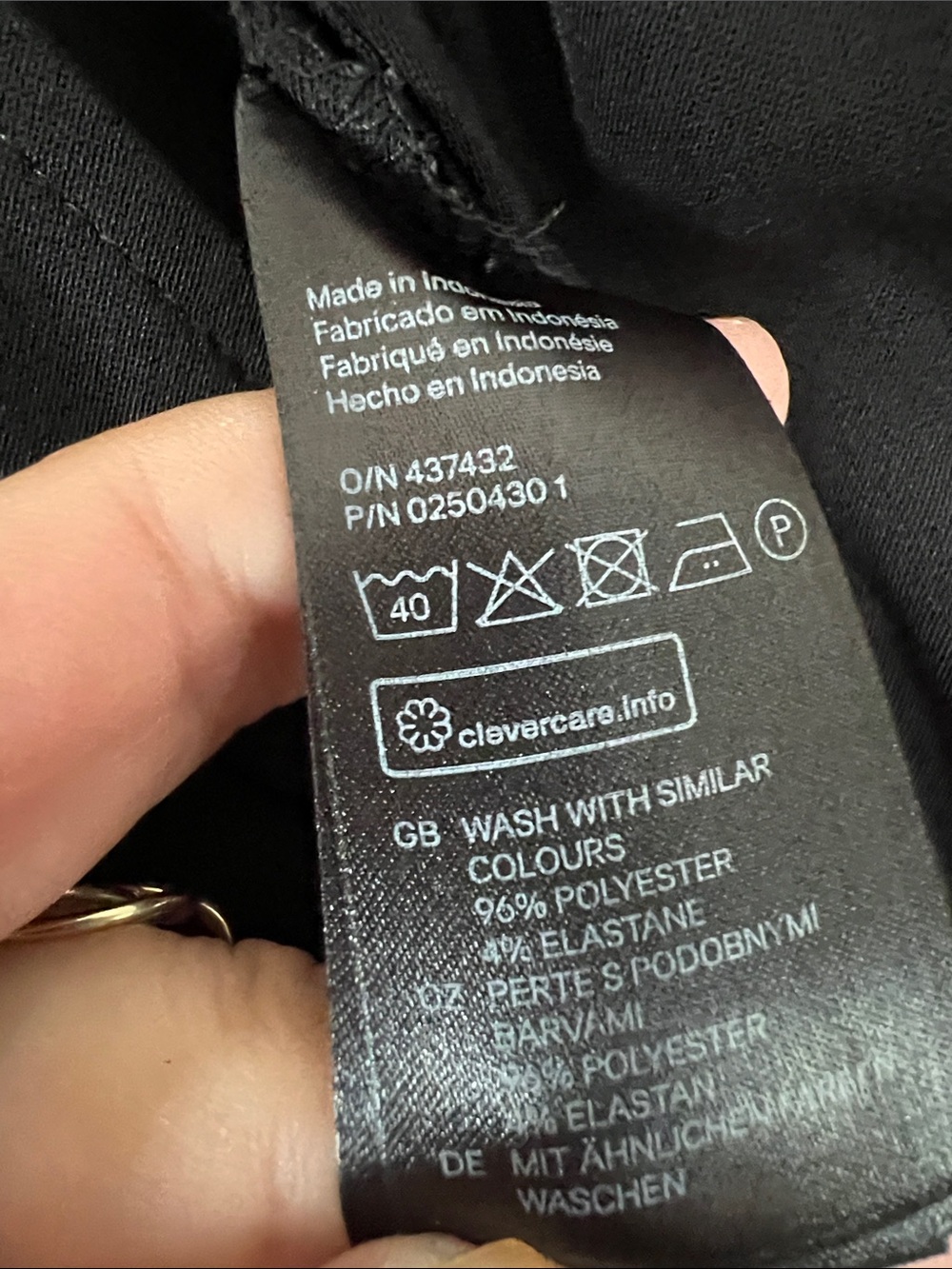 H&M Black Long Sleeve Wrap-Front Jumpsuit - Picture 3 of 5